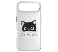 Cute little black kitten hiding who says I'm catchy Case for iPhone Air
