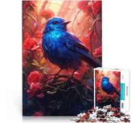 Cute Little Blue Bird2000 Piece Jigsaw Puzzle for Adults Hand speed competition Every Piece is Unique - Challenging Family Fun Game 70x100cm