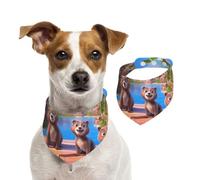 Cute Little Brown Bear Dog Bandana, Adjustable for Boys and Girls,Suitable for Cats and Dogs Pet Accessories