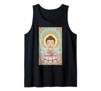 Cute Little Buddha Stained Glass Spiritual Buddhism Tank Top