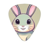 Cute little bunny Guitar picks 12 pieces, ABS material, smooth edges, comfortable feel, 3 optional thicknesses