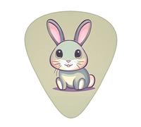 Cute Little Bunny Guitar Plectrums Classical Triangle Bass Acoustic And Electric Guitar Plectrums For Guitarists 12 Pieces