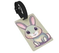 Cute Little Bunny Luggage Tags. Durable and Stylish, This Unisex Travel Accessory Makes It Easy to Identify Your Luggage.