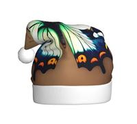 Cute Little Butterfly Christmas Hat For Adult.Festive Christmas Beanie With Pom Pom, Unisex Holiday Cap For Xmas Parties.