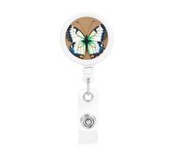 Cute Little Butterfly Retractable Badge Holder is Durable Sturdy Comes with A Lanyard for Office Hospital Staff Wearing