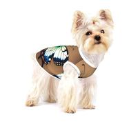 Cute little butterfly Small Pet Cotton Vest M Full Print Dog Cat Soft Breathable Elastic Apparel Daily Party Outfit