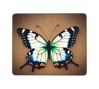 Cute Little Butterfly Square Waterproof Non-Slip Rubber Base Mouse Mat for Office Laptop,Laptop Wireless Mouse Home Office Travel 7 X 8.6 in