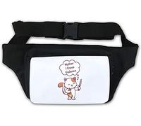 Cute Little Cat Kitten Mother I Crave Violence Fish Knife Waist Bag Fanny Pack White