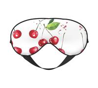 Cute Little Cherry Print Soft Eye Mask â€“ Elastic Nighttime Shade, Light-Proof Blindfolds for Plane, Yoga, Travel