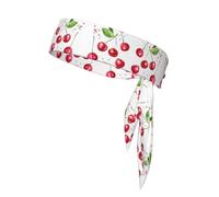 Cute little Cherry Print Sports Head Tie Bandanas â€“ Comfortable Athletic Sweatbands for Running, Yoga, Cycling, and More