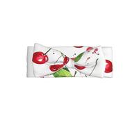 Cute little Cherry Stretchy Bow Headband for Baby Newborn - Angel Princess Hairband, Perfect Full Moon Gift for Kids Girls