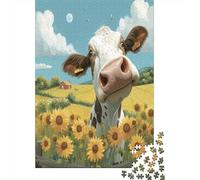 Cute Little Cow 1000 Pieces Jigsaw Puzzles for Adults Puzzles 1000 Piece Jigsaws for Adults Puzzle Difficult And Challenge Premium & Durable for Stress Relief 1000pcs (75x50cm)