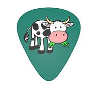 Cute Little Cow Guitar Plectrums Classical Triangle Bass Acoustic And Electric Guitar Plectrums For Guitarists 12 Pieces