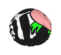Cute little cow Print Shower Cap – Double Layer Bath Hair Cap with Elastic Band Lining, Ideal for Home Spa, Hotel, and Travel