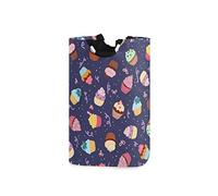 Cute Little Cupcakes Laundry Basket Collapsible Laundry Hamper Foldable Dirty Clothes Bag Large Storage Basket with Handles for Kid Room Toy Bin Bathroom Clothing Organizer