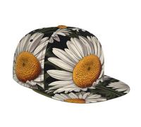 Cute Little Daisy Sports Travel Baseball Cap | Adjustable Flat Brim hat | Unisex Sun hat Black