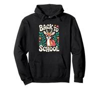 Cute Little Deer Happy First Day Of School Pullover Hoodie