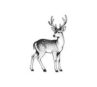 Cute Little Deer Waterproof Semi-Permanent And Long-Lasting 2 Weeks Temporary Tattoo Stickers For Men And Women Finger Chest Arm Back(3pcs)