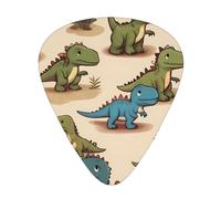 Cute little dinosaur guitar pick set, 3 different thicknesses, 12 pieces for a variety of instruments