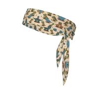 Cute Little Dinosaur Sweat-Absorbing Sports Headband, Unisex Sports Headband, Suitable for Outdoor Travel and Various Sports.