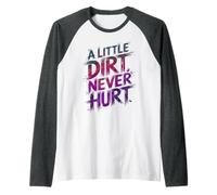 Cute Little Dirt Never Hurt Mud Run Mudding Squad Mudded Raglan Baseball Tee