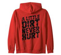 Cute LITTLE DIRT NEVER HURT Mud Run Squad Motocross Buddies Zip Hoodie