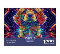 Cute Little Dog 1000 Piece 。 Puzzles for Adults - Fun, Challenging & Brainteasing Adults 。 Puzzle - Cocker Spaniel Puzzle - 100% Recycled Cardboard - 1000 Pcs - 70x50cm/1000pcs
