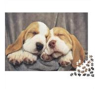 Cute Little Dog 1000 Pieces Adult Jigsaw Puzzles Dog Jigsaws Challenging Game Family Challenging Educational Challenge Home Decoration for Adults Gifts Ideas 1000pcs (75x50cm)