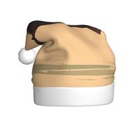 Cute Little Dog Adult Holiday Hat â€“ Festive Party Hat With Plush Piping And Pom-Pom, Durable Print Design, Perfect For Christmas, New Year'S, Halloween, And More