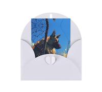 Cute Little Dog Elegant Greeting Card On Premium Pearl Paper - Perfect For Christmas, Birthday, Wedding & Valentine’s Day - Blank Inside For Personal Message