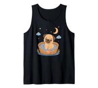 Cute Little Dog in Basket - Cute Animal Design Tank Top