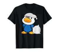 Cute Little Duck with Pillow and Pyjama Value Graphic T-Shirt