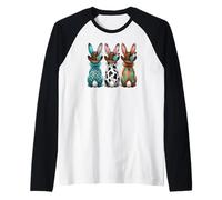 Cute Little Easter Bunny for Kids Easter Gift for Girls Raglan Baseball Tee