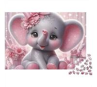 Cute Little Elephant 1000 Piece Jigsaw Puzzle Paper for Adults Dreamy Animal Style 70x50cm/1000pcs