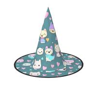 Cute little fox 1 PC Halloween Witch Hat Costume Party Hat Suitable for Stage Play Accessories