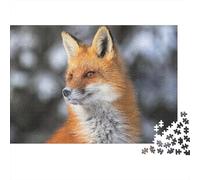 Cute Little Fox 1000 Piece Adult Jigsaw Puzzles Fox Festive Gifts Family Challenging Educational Challenge Home Decoration for Adults Gifts Ideas 1000pcs (75x50cm)