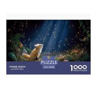 Cute Little Fox 1000-piece Puzzle 52x38cm/1000pcs, - Creative Educational Game, Stress-relief for Adults, Home Decoration And Gift