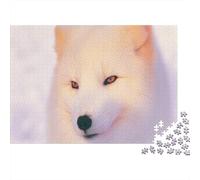 Cute Little Fox 1000 Pieces Adult Jigsaw Puzzles Fox Jigsaws Challenging Game Family Challenging Educational Challenge Home Decoration for Adults And Kids Age 12 Years Up 1000pcs (75x50cm)