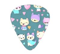 Cute little fox Guitar picks 12 pieces, ABS material, smooth edges, comfortable feel, 3 optional thicknesses