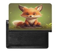 Cute Little Fox Passport Holder Vaccine Card Holder Travel Document Organizer Credit Card Organizer for Women/Men