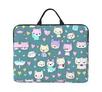 Cute Little Fox Patterned Laptop Sleeve (16.5x12.2 inches), Anti-Collision Protective Shell, Portable Handheld Design