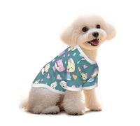 Cute little fox Print Pure Cotton Pet T-Shirt, Dogs & Cats Comfy Tee Vest, for Small Medium Summer Winter Clothes