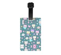 Cute Little Fox Print PVC Luggage Tags 3.3x2.1 in, Suitcase Identifier ID Card,for Travel Bags, Accessories