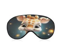 Cute Little Giraffe Sleep Mask BlockLight Sleeping Eye Mask Comfortable Night Sleeping Mask Ultralight Travel Eye Cover for Women Men