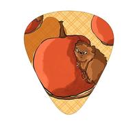 Cute little hamster Guitar picks 12 pieces, ABS material, smooth edges, comfortable feel, 3 optional thicknesses