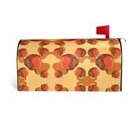Cute Little Hamster It is a Waterproof Fabric Mailbox Cover with a Print on one Side and a Curved Opening on one Side.