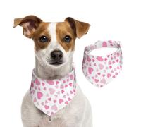 Cute Little Hearts,Pet Bib Scarf Cats Dog Bandana Dogs Towel Bib Adjustable Pet Scarf,M