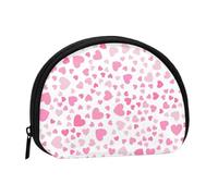 Cute Little Hearts, Women's Storage Bag Shell Makeup Bag Small Coin Purse Shell Change Pouch