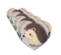 Cute Little Hedgehog Car Air Fresheners Cards 4 Pcs Hanging Fragrance Scented Cards Long-Lasting Car Aromatherapy Tablets for Wardrobe Bathroom Car Interior Mirror Pendant Gifts