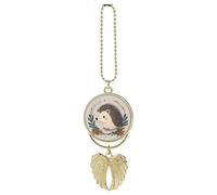 Cute Little Hedgehog Car Hanging Ornament Rear View Mirror Pendant Lucky Presents Hanging Ornament Funny Car Pendant for Office Auto Home Decoration Golden-style